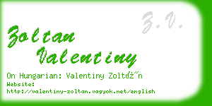 zoltan valentiny business card